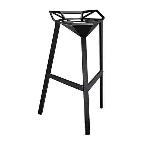 Modway Launch Stacking Bar Stool in Black