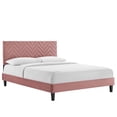 thumbnail image 1 of Modway Leah Chevron Tufted Performance Velvet King Platform Bed, 1 of 8