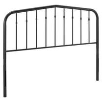 Modway Lennon Queen Modern Powder Coated Iron Headboard in Black
