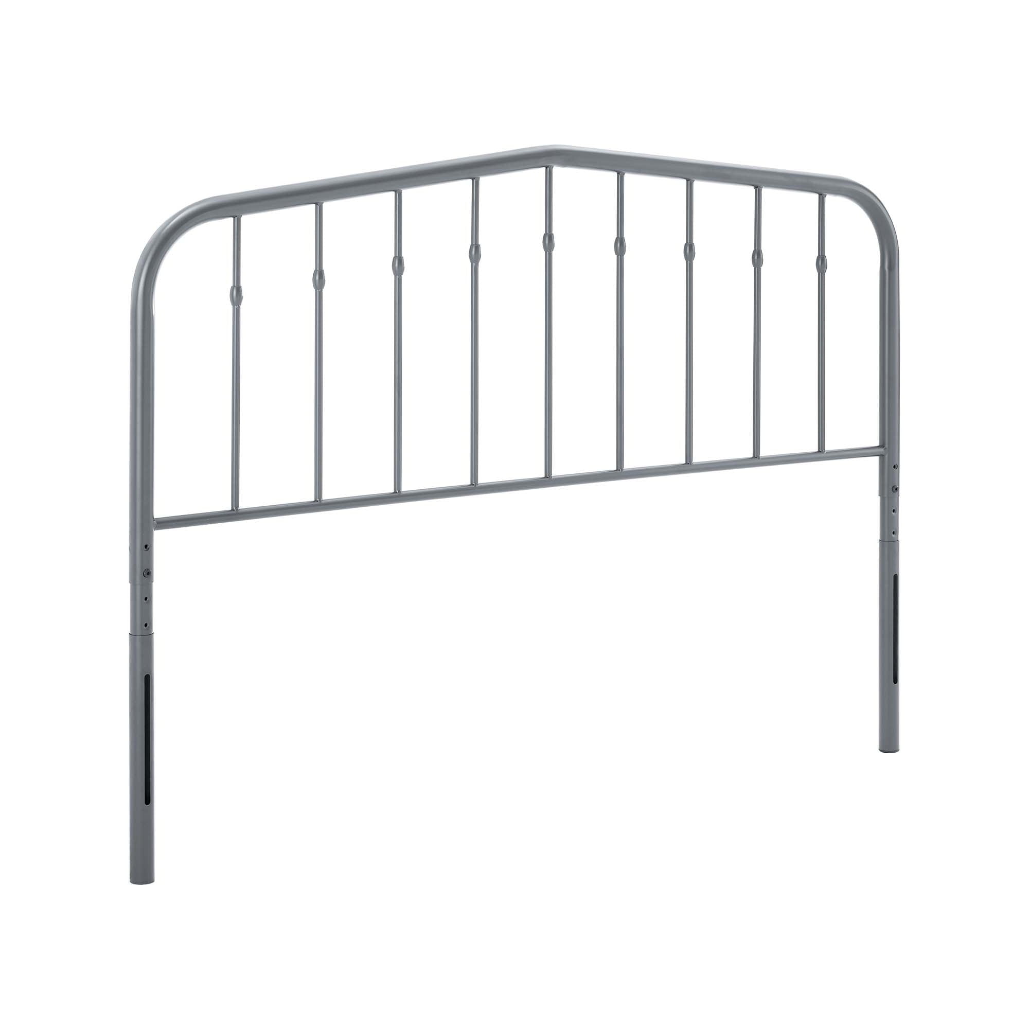 Lennon Gray Twin Metal Headboard with Adjustable Height