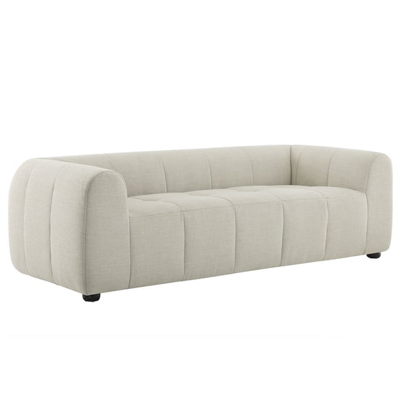 Modway Liana Upholstered Fabric Upholstered Sofa in Linen