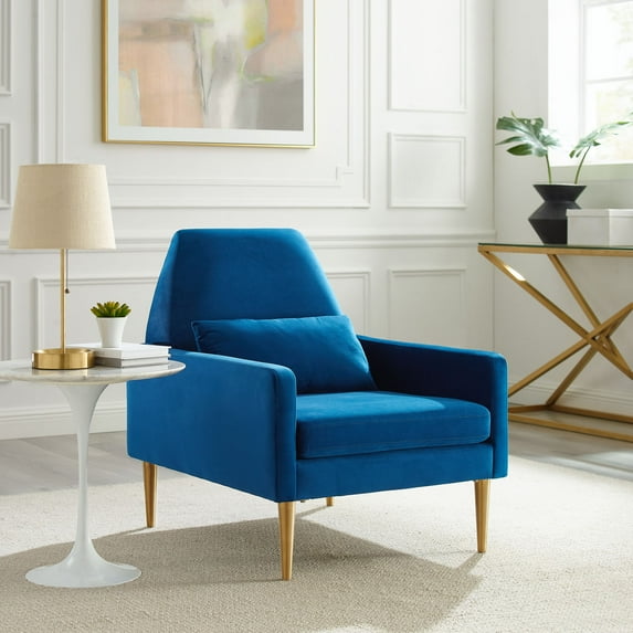 Modway Liliana Performance Velvet Armchair in Navy