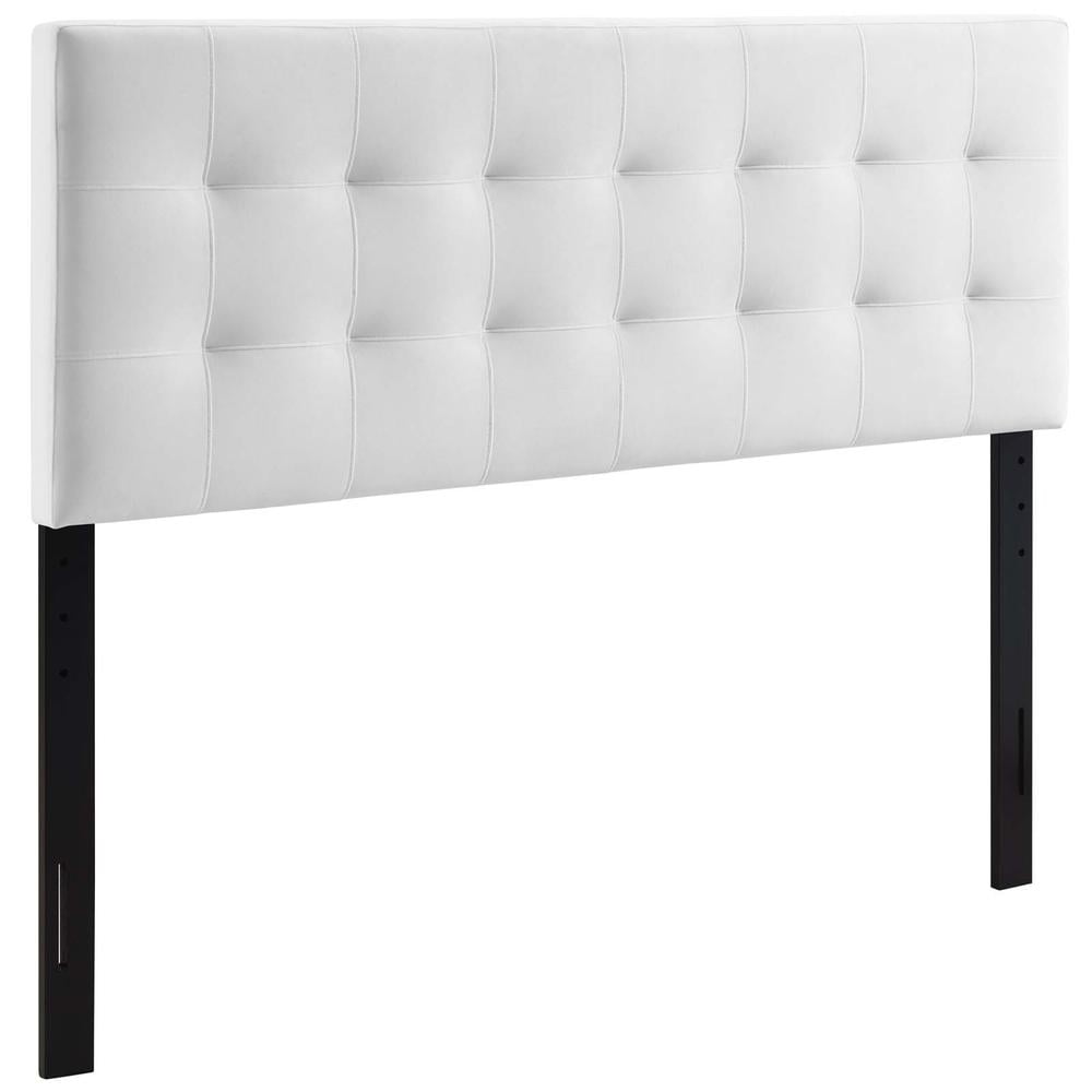 Modway Lily Biscuit Tufted Full Performance Velvet Headboard in White