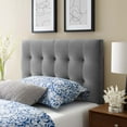 thumbnail image 1 of Modway Lily Biscuit Tufted Twin Performance Velvet Headboard in Gray, 1 of 8