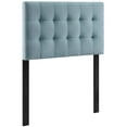 thumbnail image 1 of Modway Lily Biscuit Tufted Twin Performance Velvet Headboard in Light Blue, 1 of 6