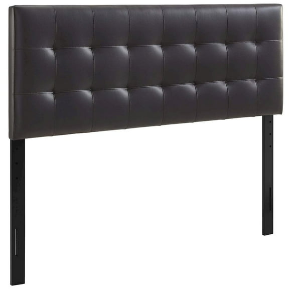 Modway Lily Full Upholstered Vinyl Headboard in Brown