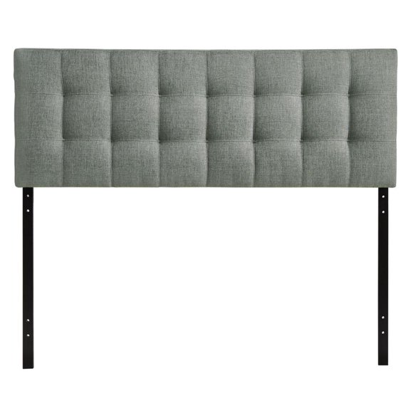 Modway Lily King Size Button Tufted Panel Headboard in Gray