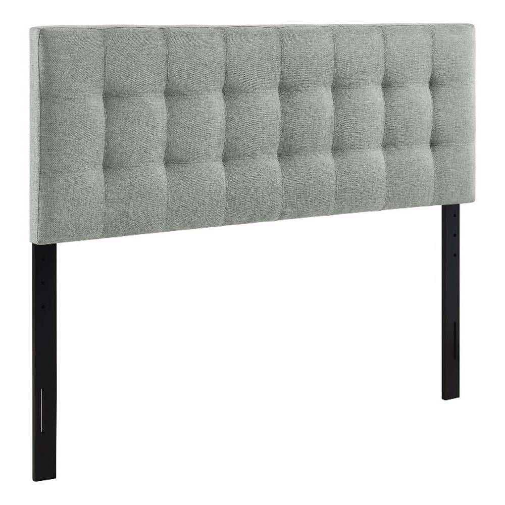 Modway Lily King Size Button Tufted Panel Headboard in Gray
