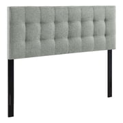 Modway Lily King Size Button Tufted Panel Headboard in Gray