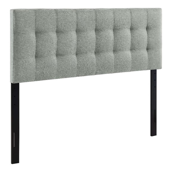 Modway Lily King Size Button Tufted Panel Headboard in Gray