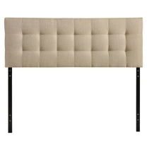 Modway Lily King Upholstered Polyester Fabric Headboard in Beige