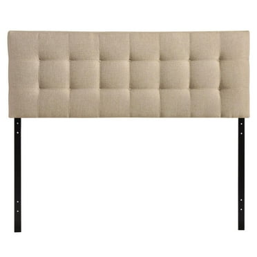 Modway Lily King Upholstered Polyester Fabric Headboard in Beige