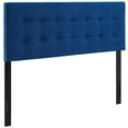 thumbnail image 1 of Modway Lily Queen Biscuit Tufted Performance Velvet Headboard in Navy, 1 of 9