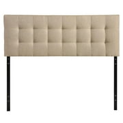 Modway Lily Queen Upholstered Polyester Fabric Headboard in Beige