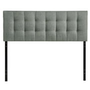 Modway Lily Queen Upholstered Polyester Fabric Headboard in Gray
