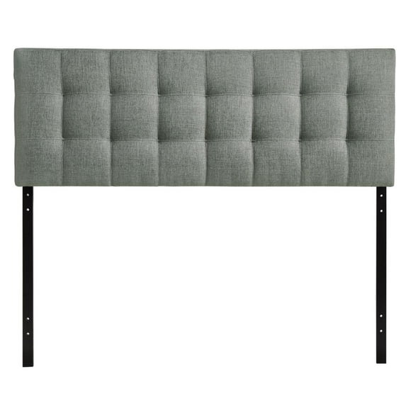 Modway Lily Queen Upholstered Polyester Fabric Headboard in Gray