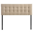 thumbnail image 1 of Modway Lily Upholstered Tufted Linen Headboard Full Size In Beige, 1 of 3