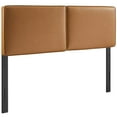 thumbnail image 1 of Lindee Vegan Leather Queen Headboard in Tan, 1 of 8
