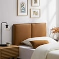 thumbnail image 1 of Lindee Vegan Leather Twin Headboard in Tan, 1 of 8