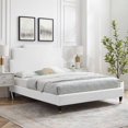 thumbnail image 1 of Modway Lindsey Performance Velvet Full Platform Bed in White, 1 of 10