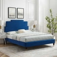 thumbnail image 1 of Modway Lindsey Performance Velvet Twin Platform Bed in Navy, 1 of 10