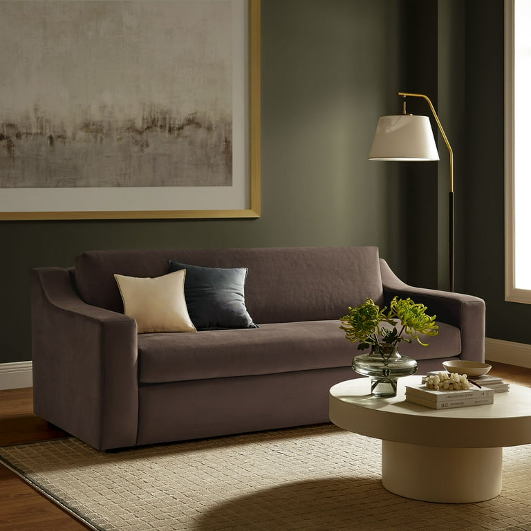 Modway, Sofa, Liora in Chocolate Brown, 87 inch modern velvet