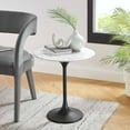 thumbnail image 1 of Modway Lippa 20" Round Artificial Marble Side Table in Black White, 1 of 7