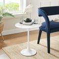 thumbnail image 1 of Modway Lippa 20" Round Artificial Marble Side Table in White White, 1 of 7