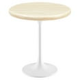 thumbnail image 1 of Modway Lippa 20" Round Artificial Travertine Stone Side Table in Brown/White, 1 of 8