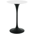 thumbnail image 1 of Modway Lippa 28" Round Lacquered MDF Bar Table in Black/White, 1 of 6