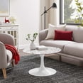thumbnail image 1 of Modway Lippa 28" Round Terrazzo Coffee Table in White White, 1 of 7