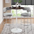 thumbnail image 1 of Modway Lippa 28" Round Wood Grain Bar Table in White Cherry Walnut, 1 of 7