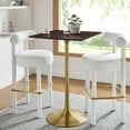 thumbnail image 1 of Modway Lippa 28" Square Wood Grain Bar Table in Gold Cherry Walnut, 1 of 7