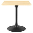 thumbnail image 1 of Modway Lippa 28" Square Wood Grain Dining Table in Black Natural, 1 of 7
