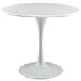 thumbnail image 1 of Modway Lippa 35.5" Round Modern Wood Top Dining Table in White, 1 of 6