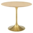 thumbnail image 1 of Modway Lippa 36" Round Wood Grain Dining Table in Gold Natural, 1 of 6