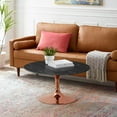 thumbnail image 1 of Modway Lippa Round Artificial Marble 36" Coffee Table in Rose Black, 1 of 6