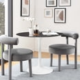 thumbnail image 1 of Modway Lippa 36" Round Artificial Marble Dining Table in White Black, 1 of 7