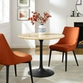 thumbnail image 1 of Modway Lippa 36" Round Modern Wood Dining Table in Brown and Black, 1 of 8