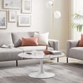 thumbnail image 1 of Modway Lippa 36" Round Terrazzo Coffee Table in White White, 1 of 7