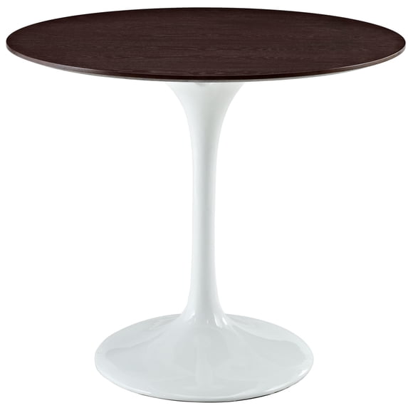 Modway Lippa 36" Round Walnut Dining Table, Multiple Colors