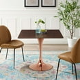 thumbnail image 1 of Modway Lippa 36" Square Wood Dining Table in Rose Cherry Walnut, 1 of 3