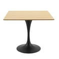 thumbnail image 1 of Modway Lippa 36" Square Wood and Metal Dining Table in Natural/Black, 1 of 5