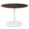 thumbnail image 1 of Modway Lippa 39.5" Round Modern Wood/Metal Dining Table in Cherry/White, 1 of 6