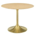 thumbnail image 1 of Modway Lippa 40" Wood Dining Table in Gold Natural, 1 of 6