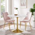 thumbnail image 1 of Modway Lippa 40" Round Terrazzo Dining Table in Gold White, 1 of 7