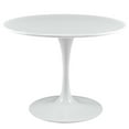 thumbnail image 1 of Modway Lippa 39.5" Round Modern Wood Top Dining Table in White, 1 of 6