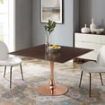 thumbnail image 1 of Modway Lippa 47" Square Wood Dining Table in Rose Cherry Walnut, 1 of 3