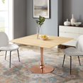 thumbnail image 1 of Modway Lippa 47" Square Wood Dining Table in Rose Natural, 1 of 3