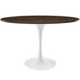 thumbnail image 1 of Modway Lippa 48" Oval MDF Wood Veneer Grain Dining Table in Walnut, 1 of 8